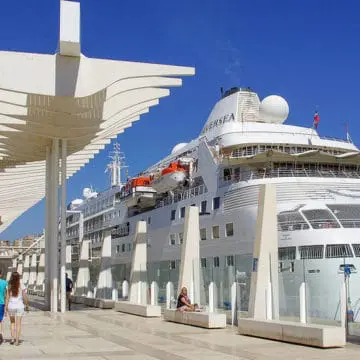 El puerto marítimo de Málaga